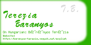 terezia baranyos business card